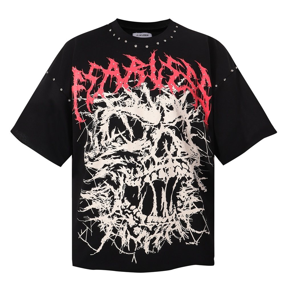 KLEEP 2004 Rhinestone Graphic Short-Sleeve T-Shirt ¡ª hero