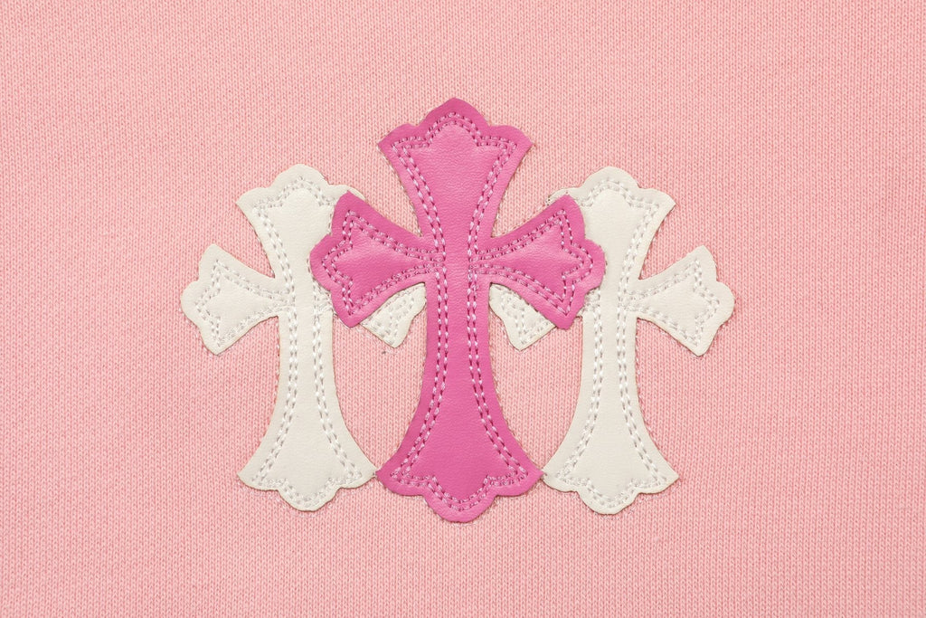 Chrome Hearts Pink Graphic Applique Crewneck Sweatshirt ¡ª detail