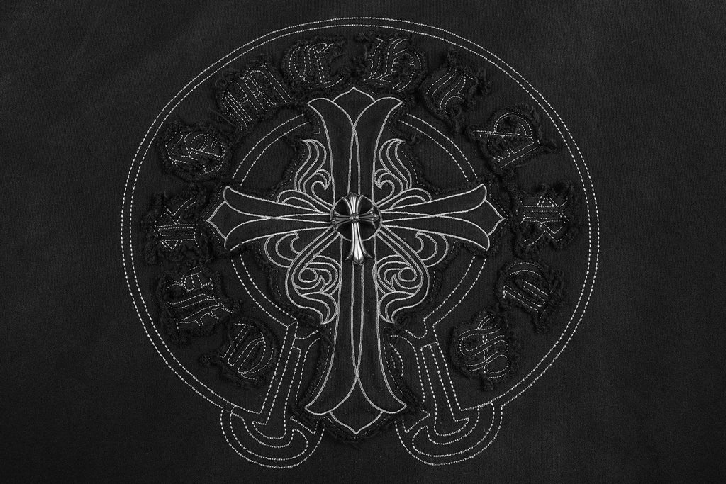 Chrome Hearts Distressed Cross Slogan Graphic Sweatshirt ¡ª detail