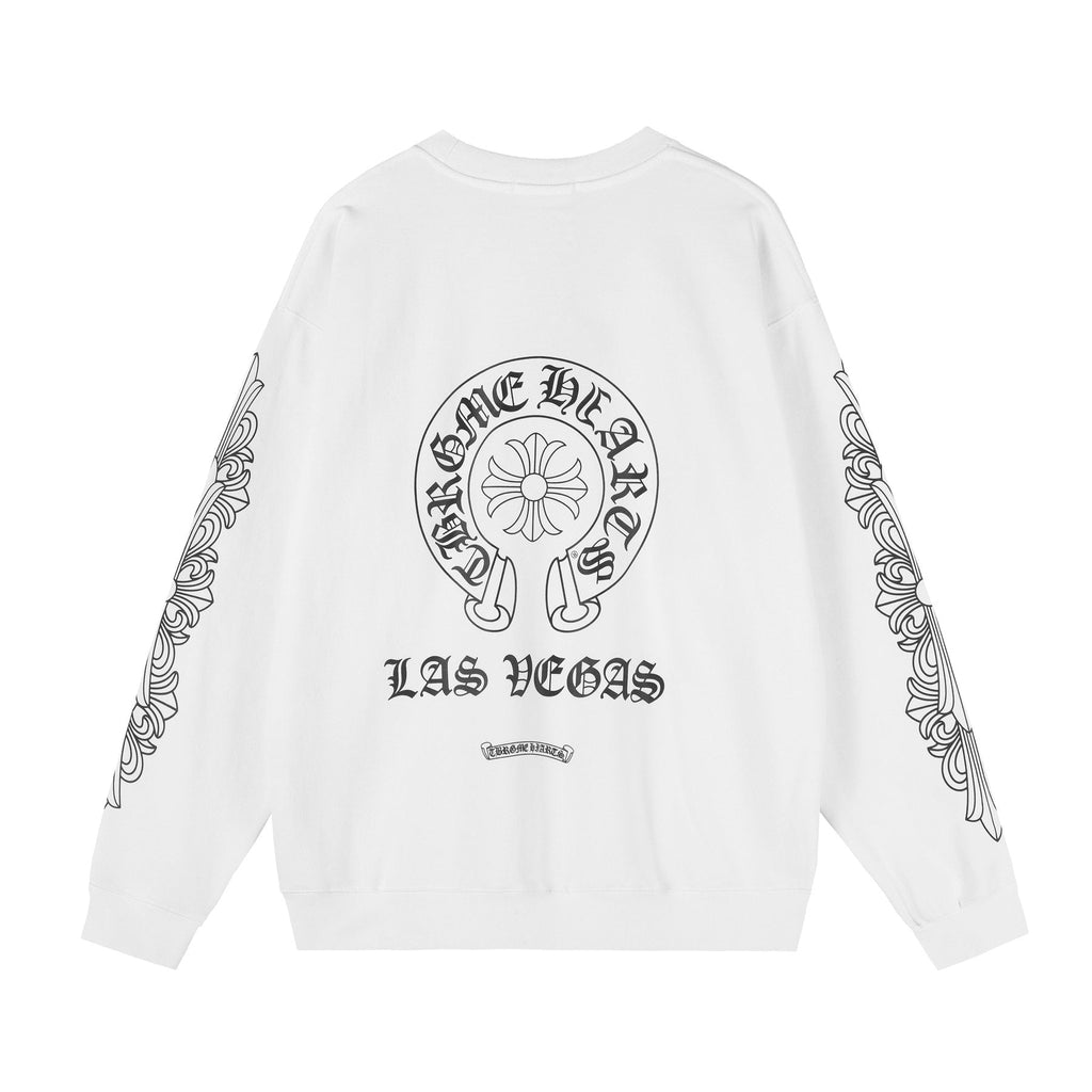 Chrome Hearts Front & Sleeve Graphic Crewneck Sweatshirt ¡ª back