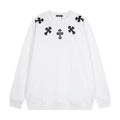 Chrome Hearts Leather Cross Metal Detail Crewneck Sweatshirt ¡ª hero