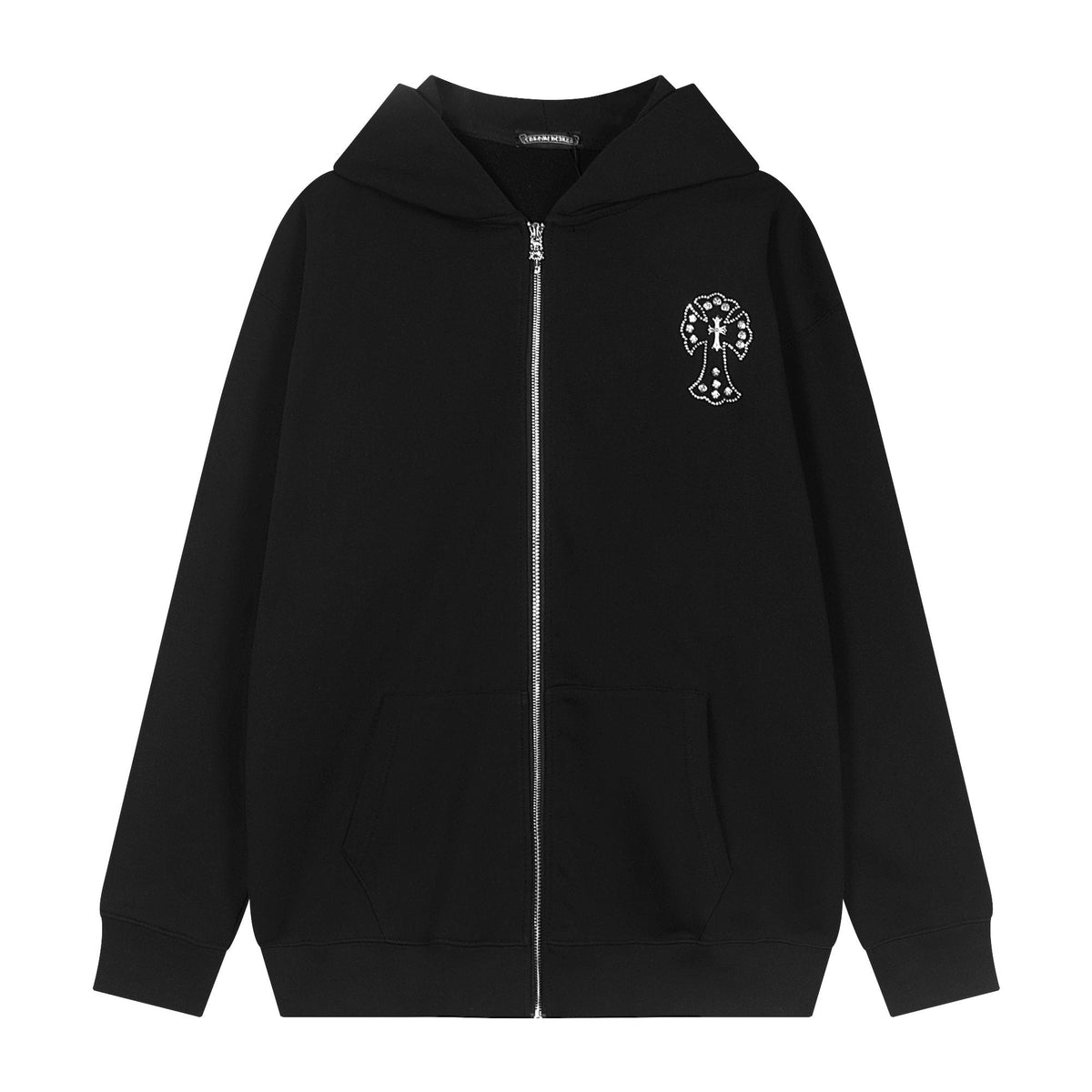 Chrome Hearts Floral Cross Graphic Full-Zip Hoodie ¡ª hero