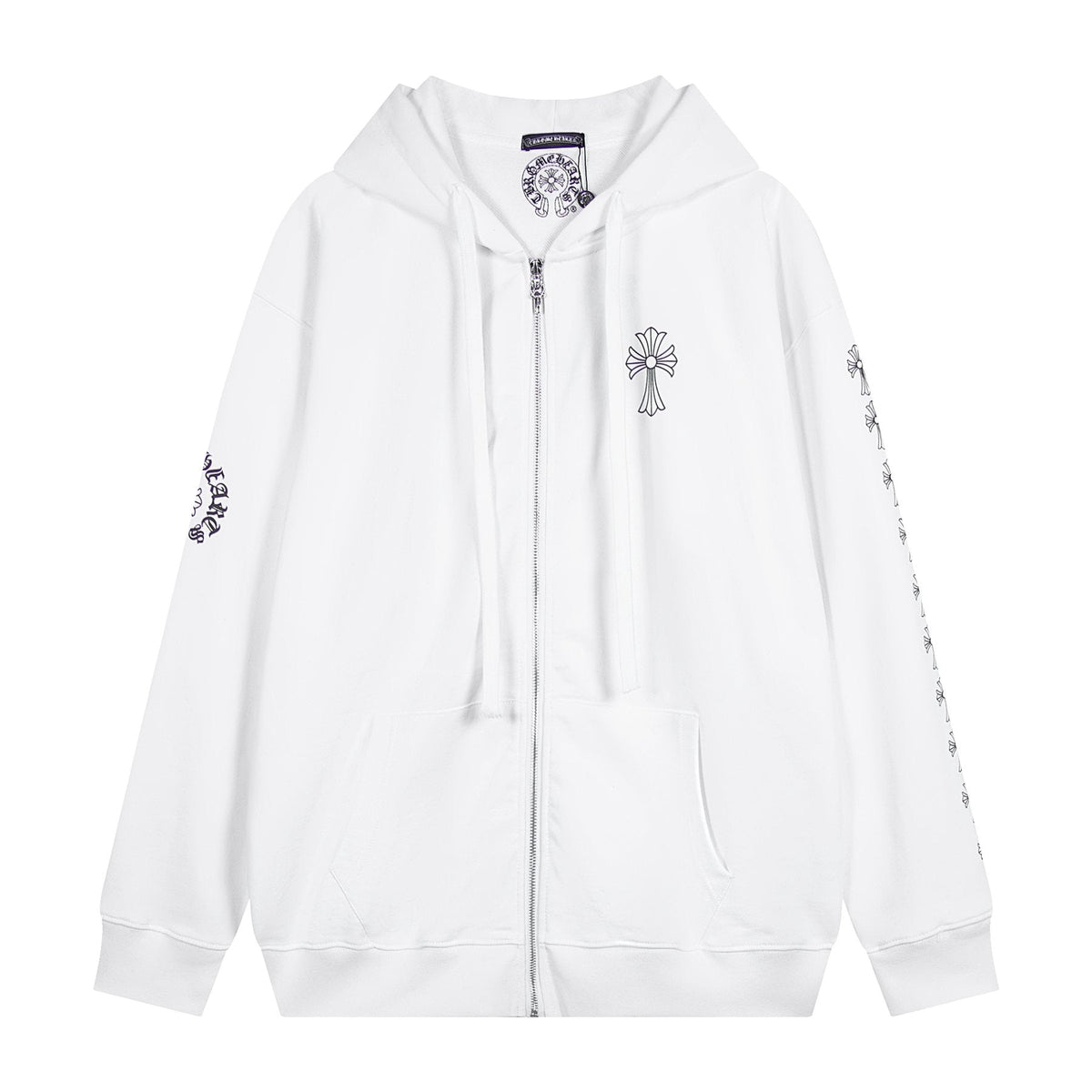 Chrome Hearts Horseshoe Cross Sanskrit Zip Hoodie ¡ª front