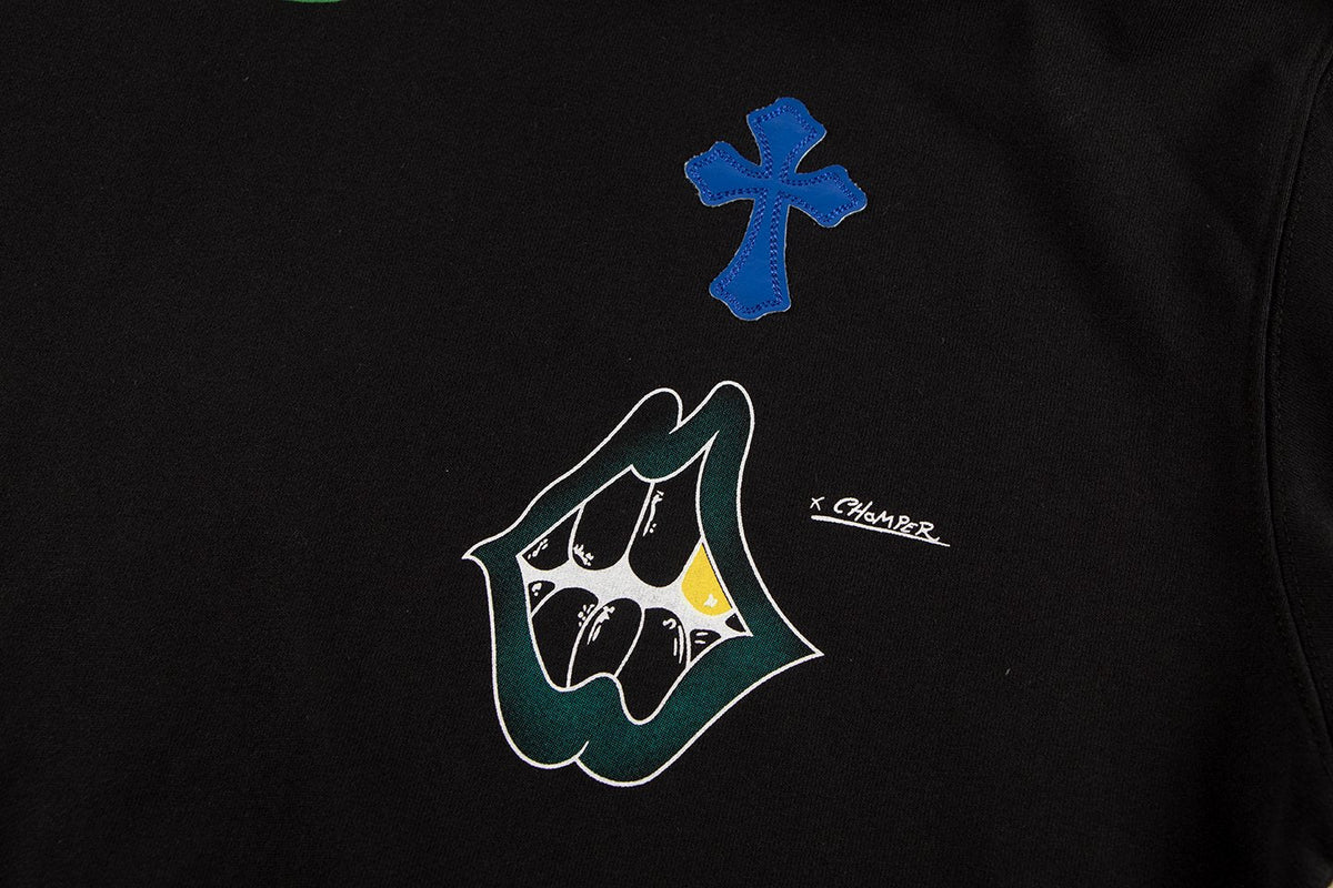 Chrome Hearts Cross Graphic Pullover Hoodie - Black ¡ª detail