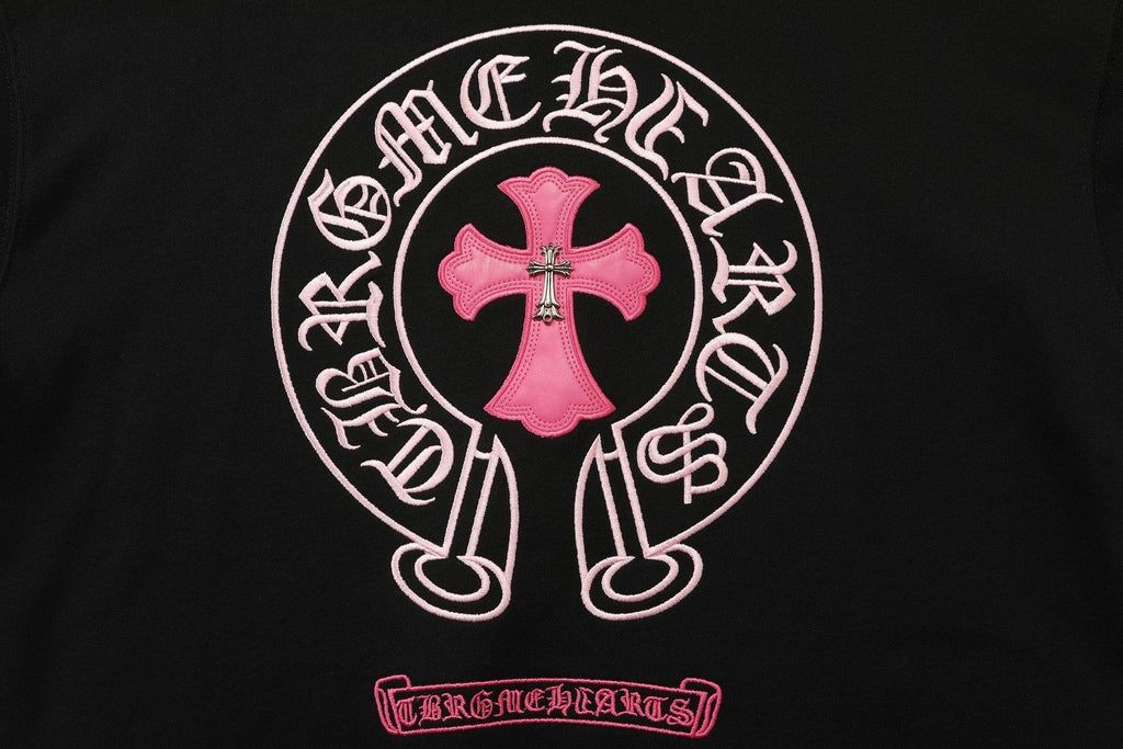 Chrome Hearts Contrast Leather Label Graphic Sweatshirt ¡ª detail