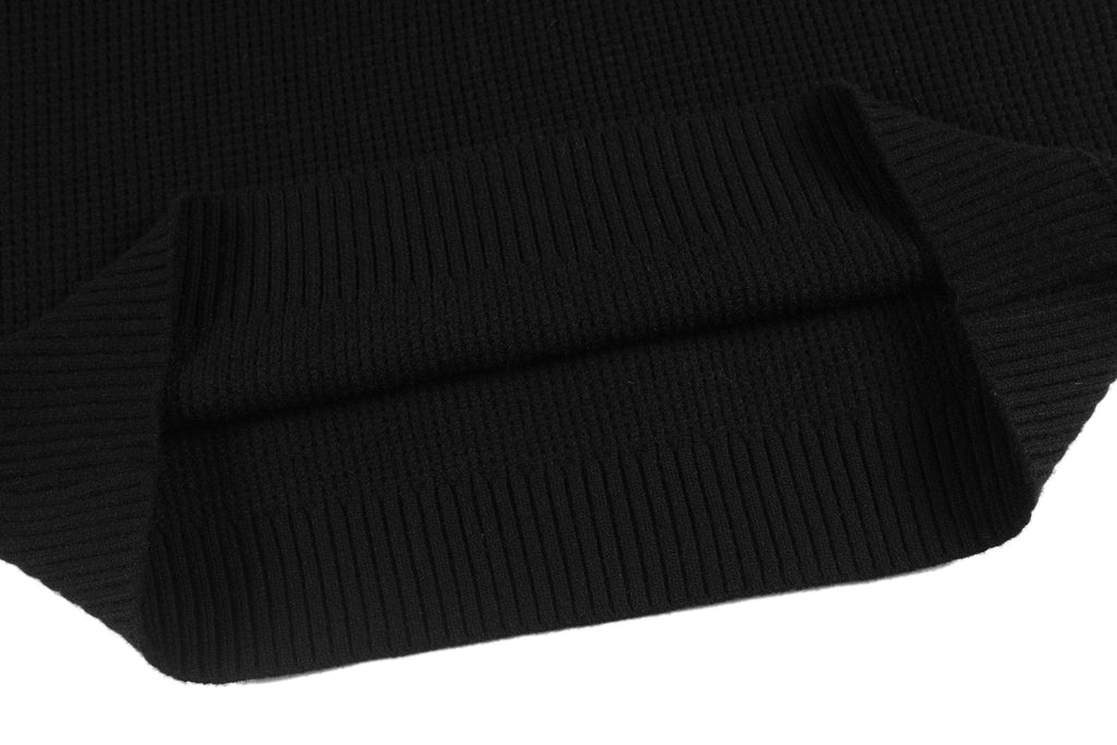 Chrome Hearts Slogan Patch Waffle Knit Crewneck Sweater ¡ª detail