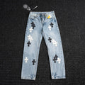 Chrome Hearts Light Blue Cross Patch Jeans ¡ª hero