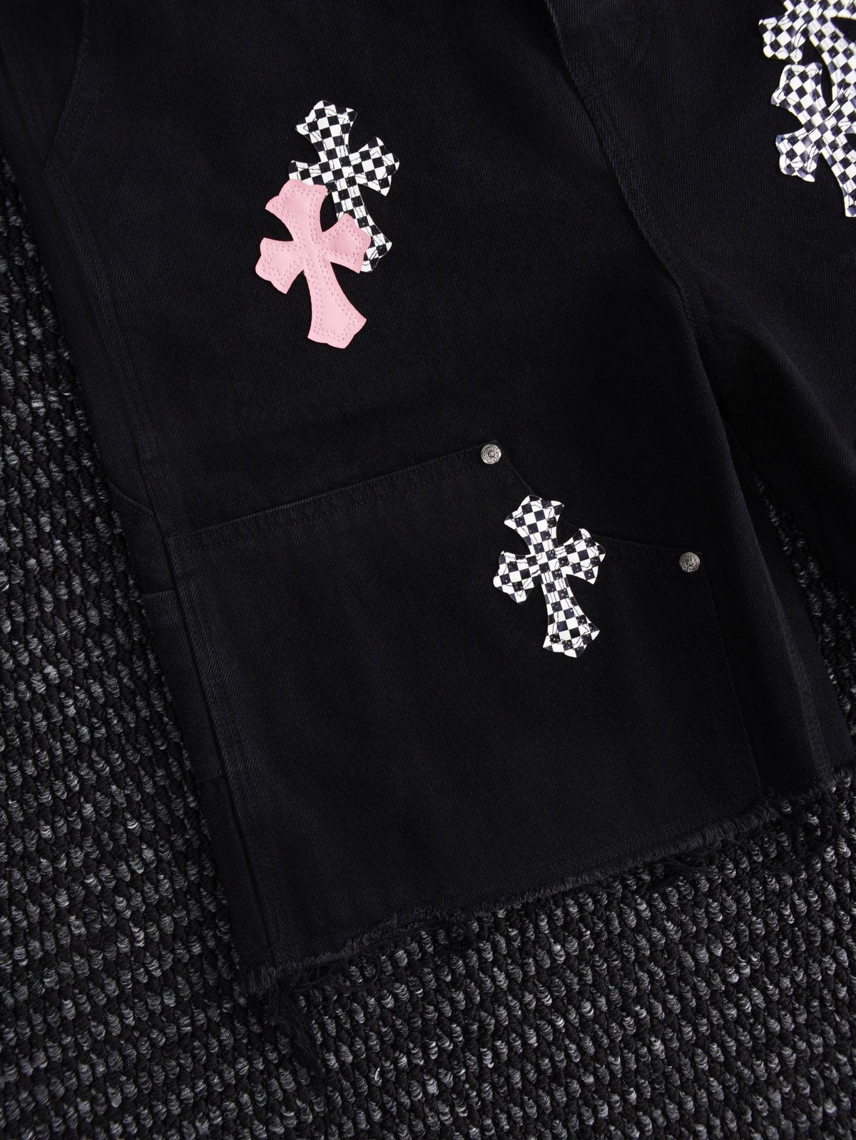 Chrome Hearts Cross Patch Cargo Shorts ¡ª detail