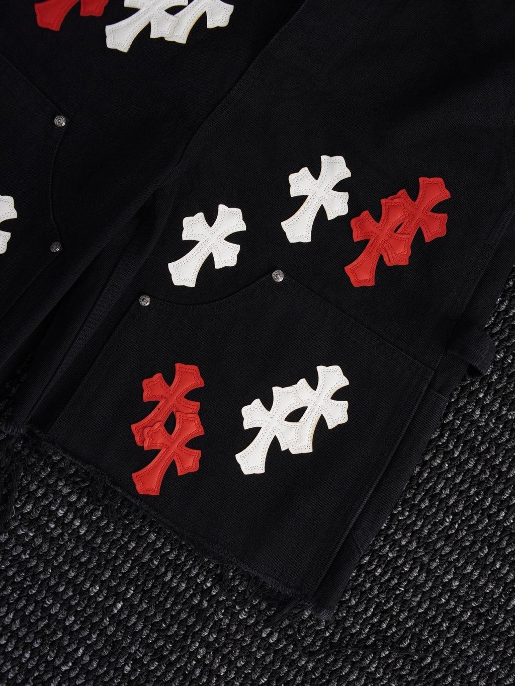 Chrome Hearts Cross Patch Black Shorts ¡ª detail