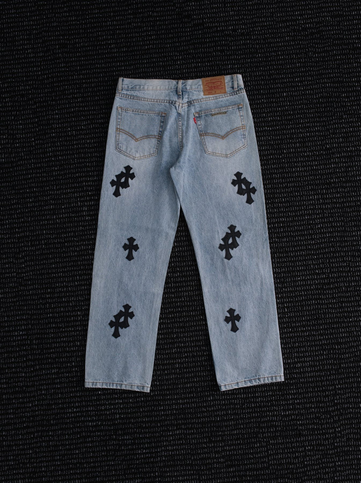 Chrome Hearts Light Blue Cross Patch Jeans ¡ª back
