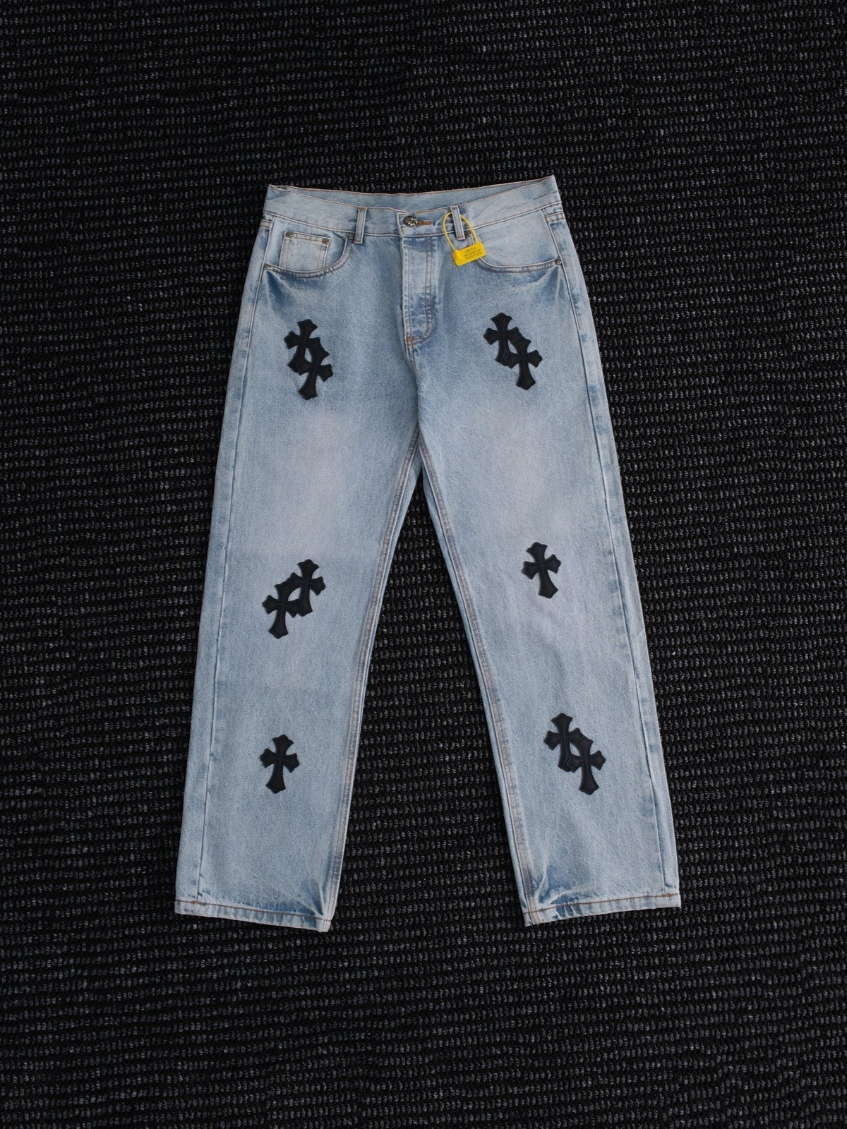 Chrome Hearts Light Blue Cross Patch Jeans ¡ª hero