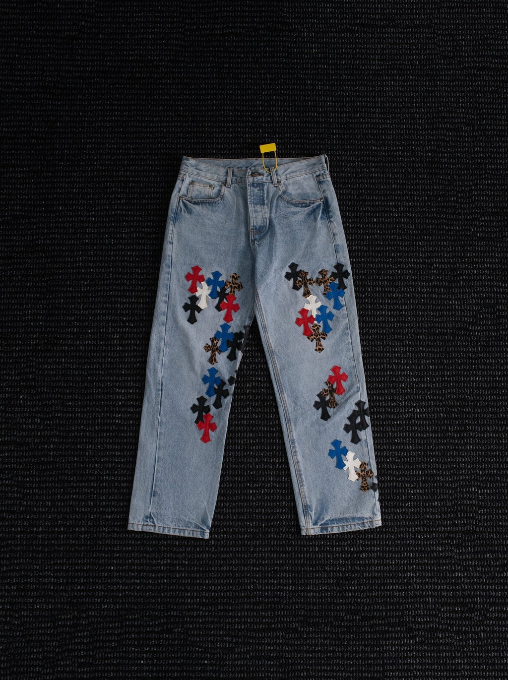 Chrome Hearts Light Blue Cross Patch Jeans ¡ª hero