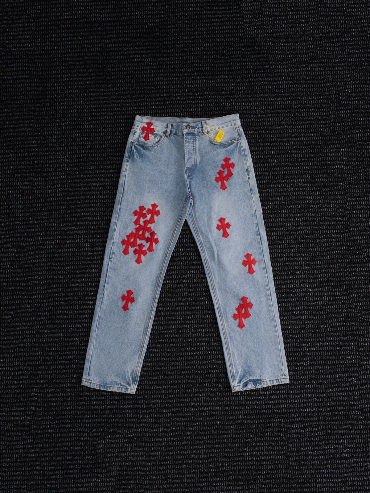Chrome Hearts Light Blue Cross Patch Jeans ¡ª hero