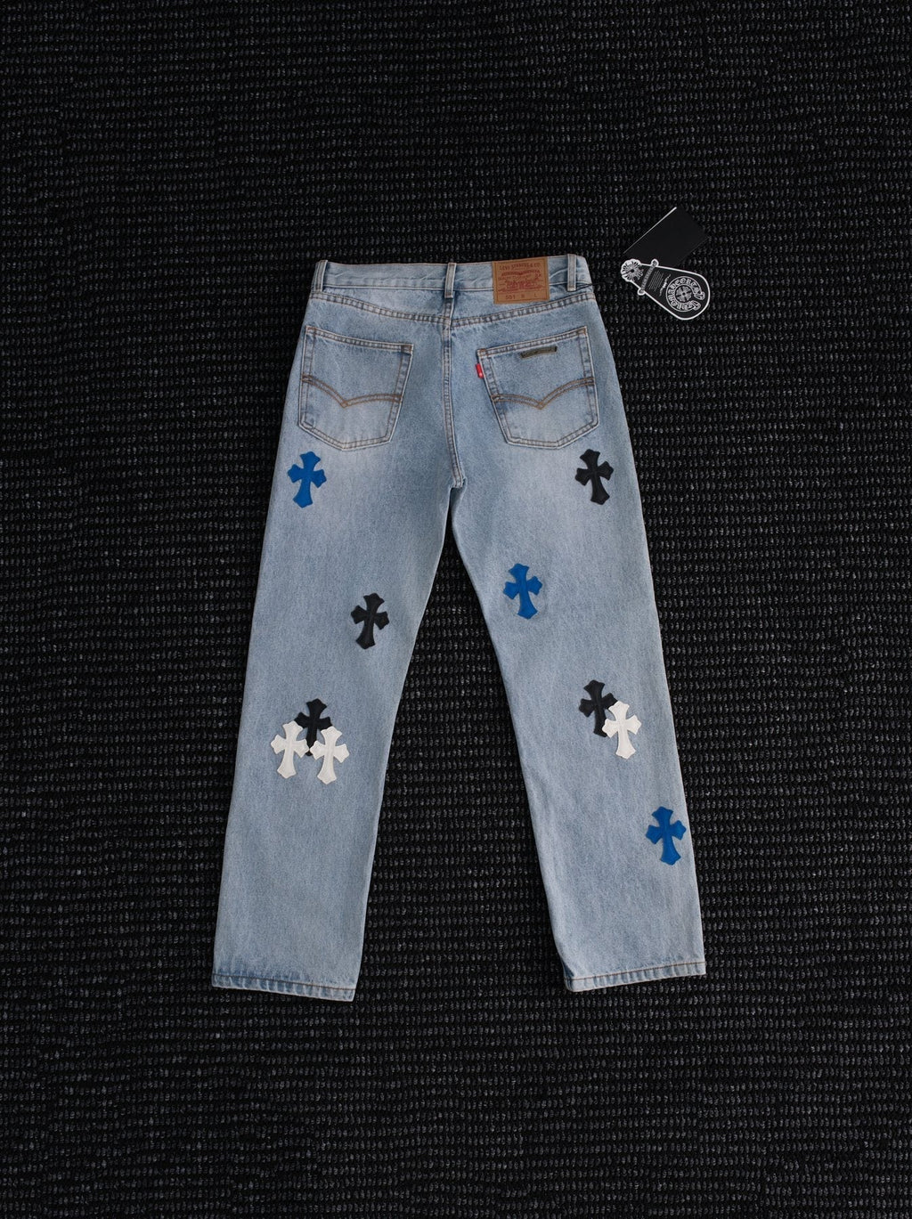 Chrome Hearts Cross Patch Light Blue Denim Jeans ¡ª back