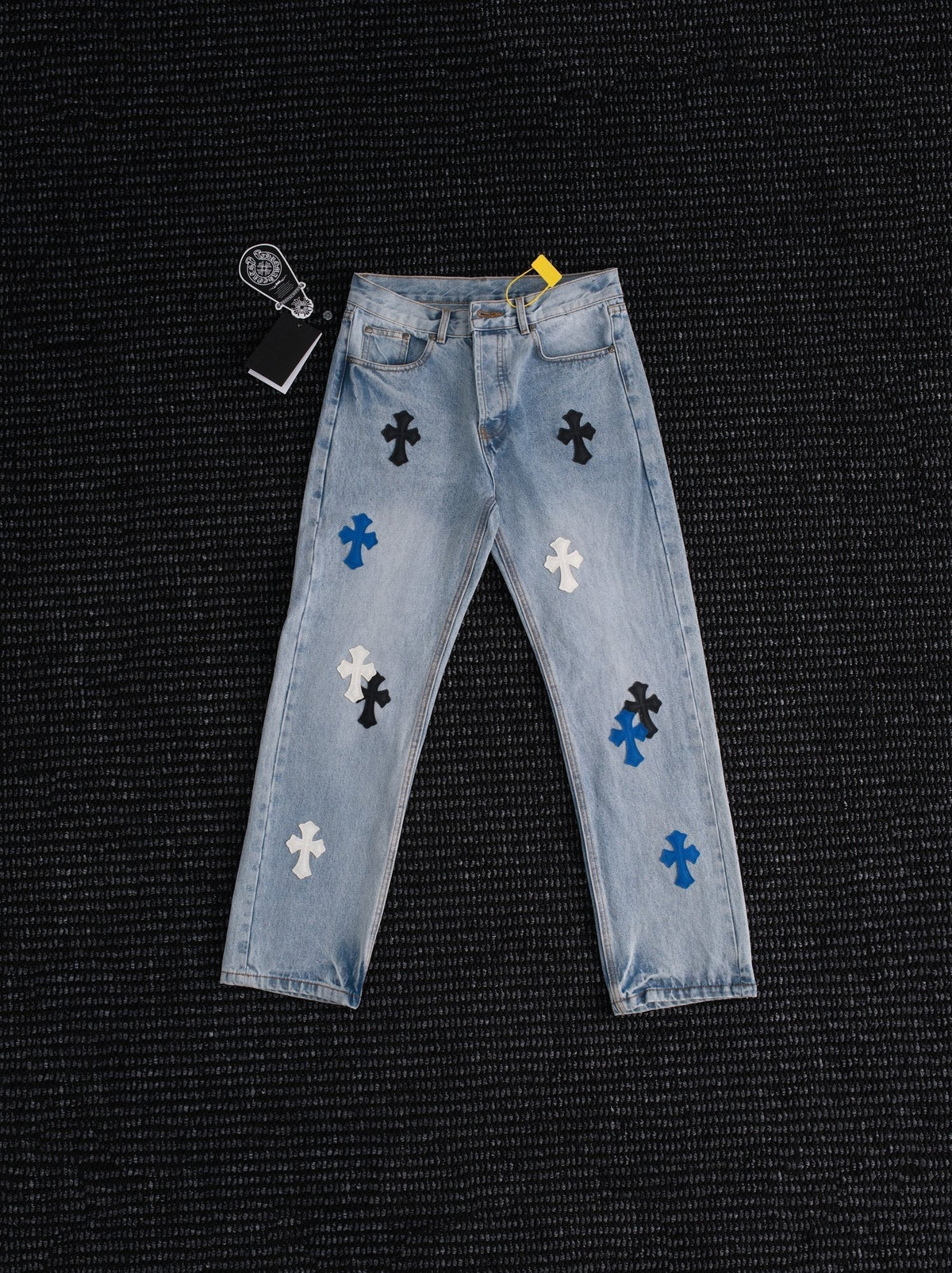 Chrome Hearts Cross Patch Light Blue Denim Jeans ¡ª hero