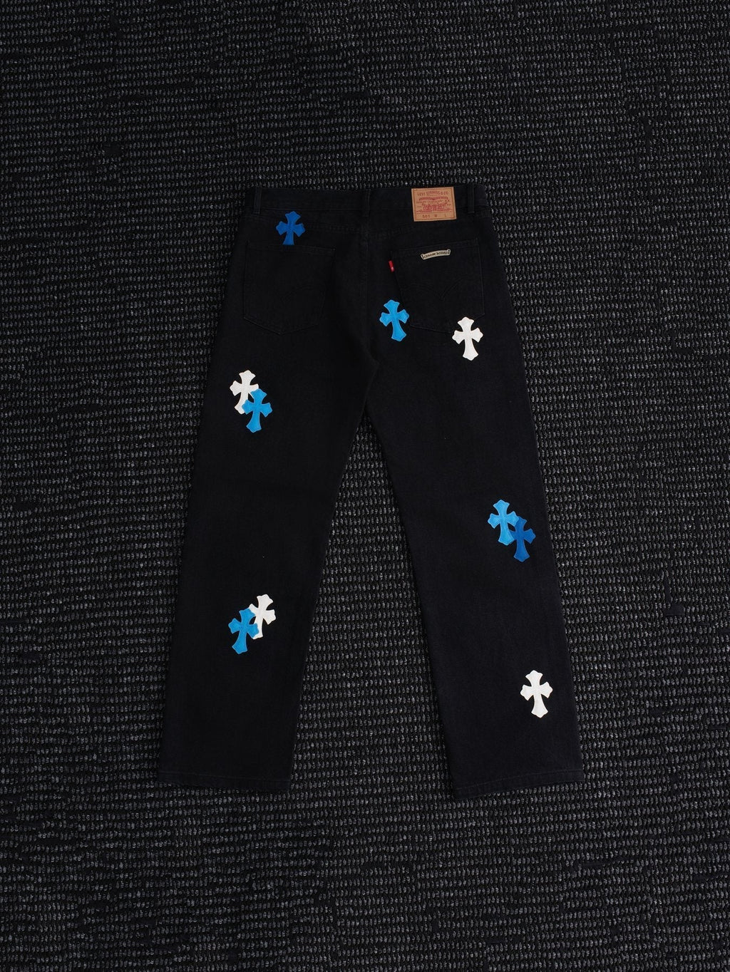 Chrome Hearts Cross Patch Black Jeans ¡ª back