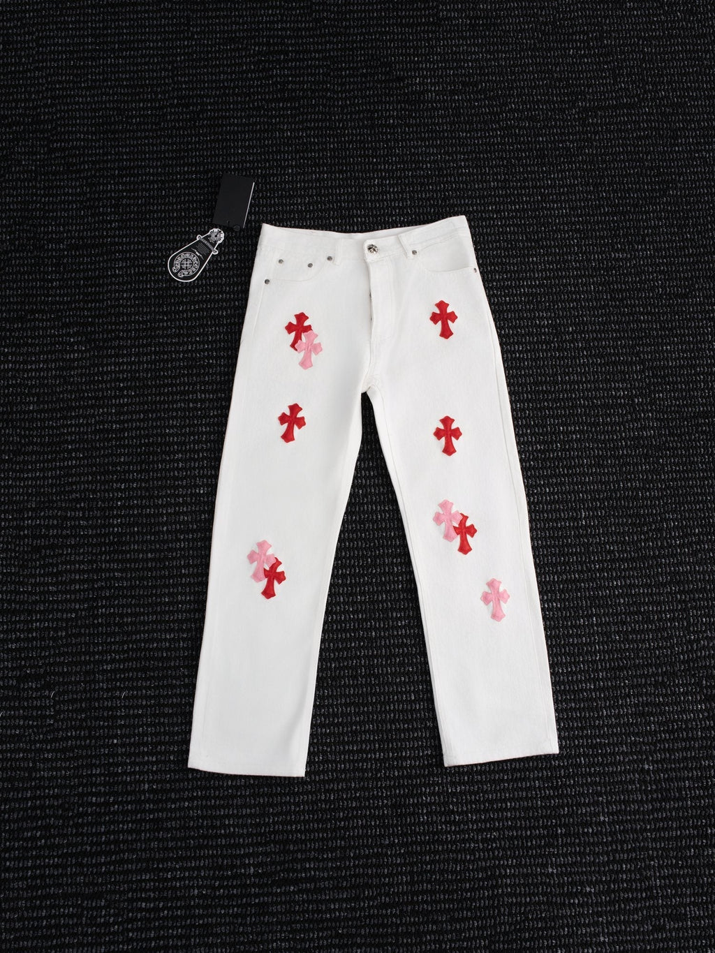 Chrome Hearts White Cross Patch Jeans ¡ª hero