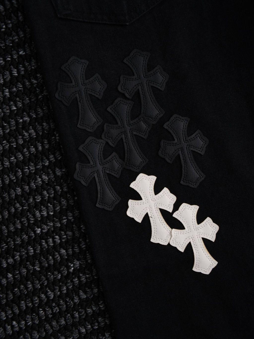 Chrome Hearts Cross Patch Black Jeans ¡ª detail