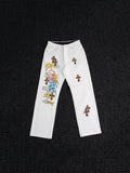 Chrome Hearts White Cross Applique Graphic Jeans ¡ª hero