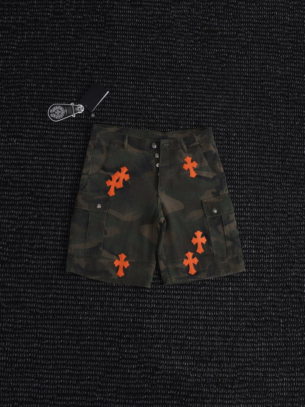 Chrome Hearts Green Camouflage Cargo Shorts ¡ª hero
