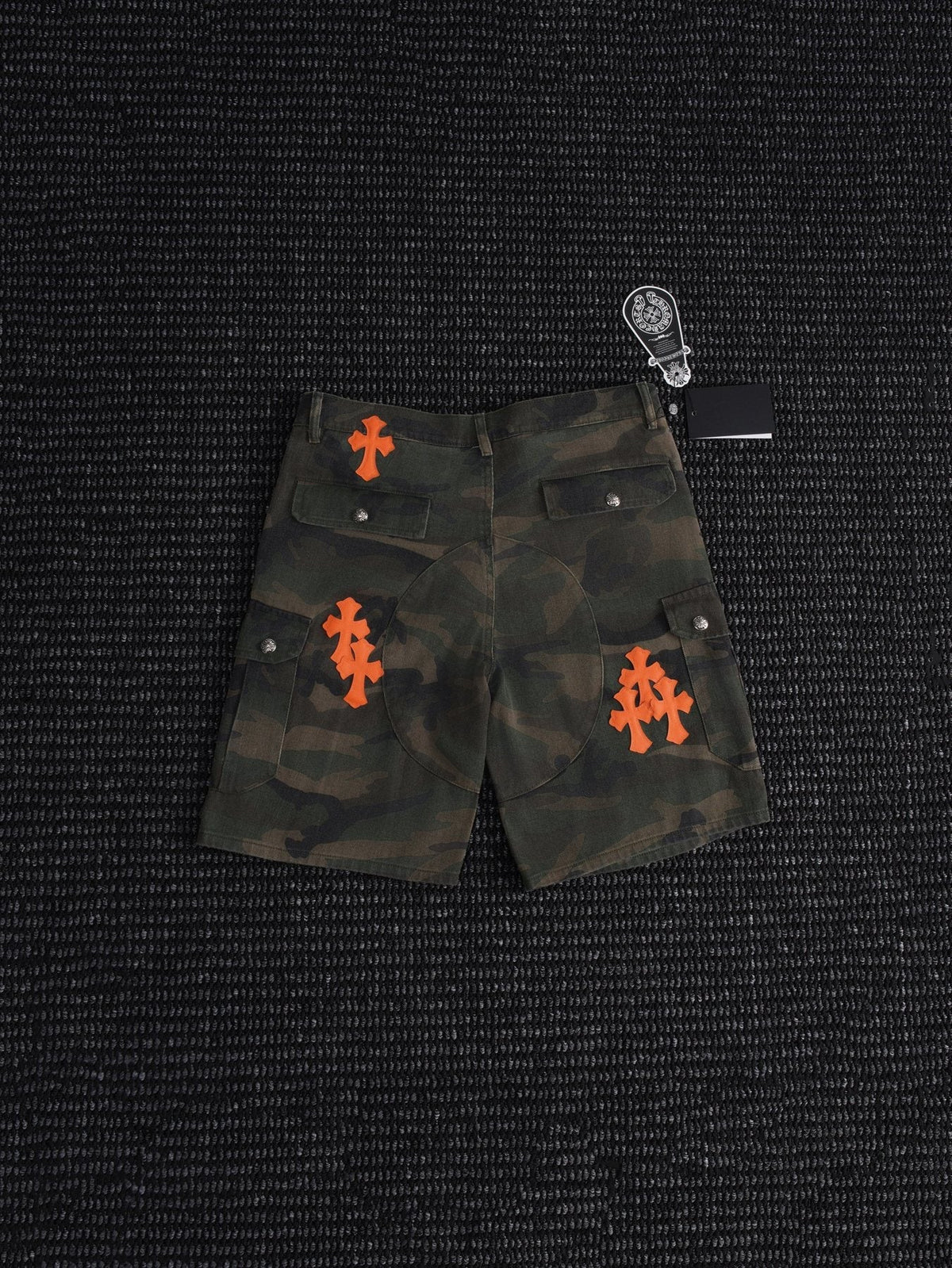 Chrome Hearts Green Camouflage Cargo Shorts ¡ª back
