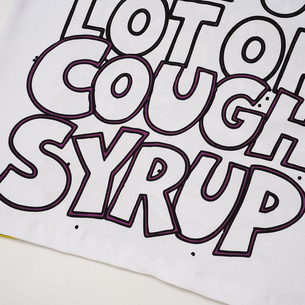THAT'S A AWFUL LOT OF COUGH SYRUP Cartoon Ringer T-Shirt ¡ª detail