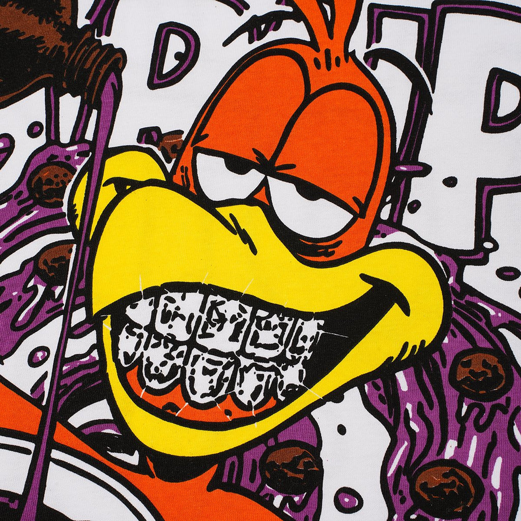 THAT'S A AWFUL LOT OF COUGH SYRUP Cartoon Ringer T-Shirt ¡ª detail
