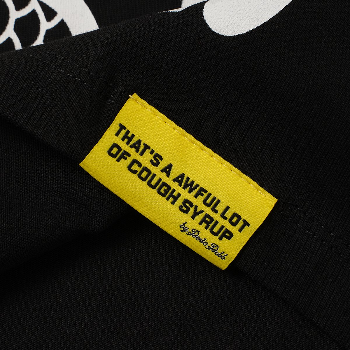 THAT'S A AWFUL LOT OF COUGH SYRUP P47 Graphic Black Short-Sleeve T-Shirt ¡ª hang_tag