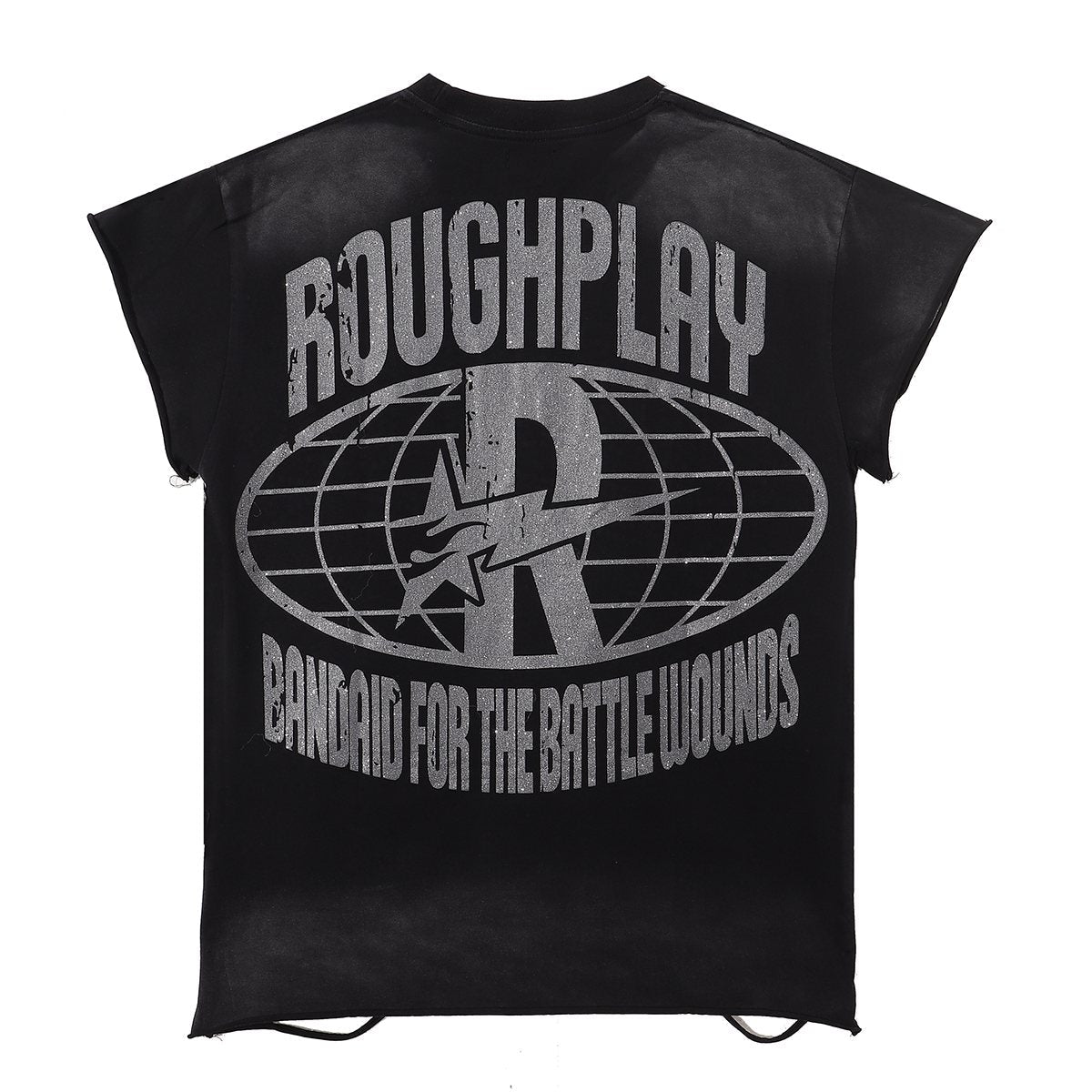 Rough Play Washed Rhinestone Sleeveless T-Shirt ¡ª back
