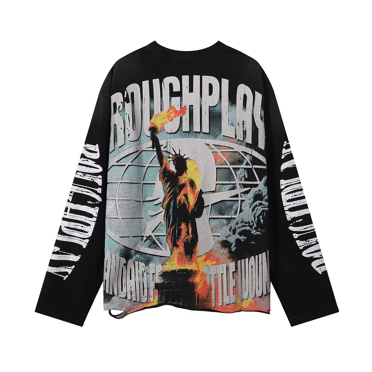 Rough Play Statue of Liberty Graphic Long-Sleeve T-Shirt ¡ª back