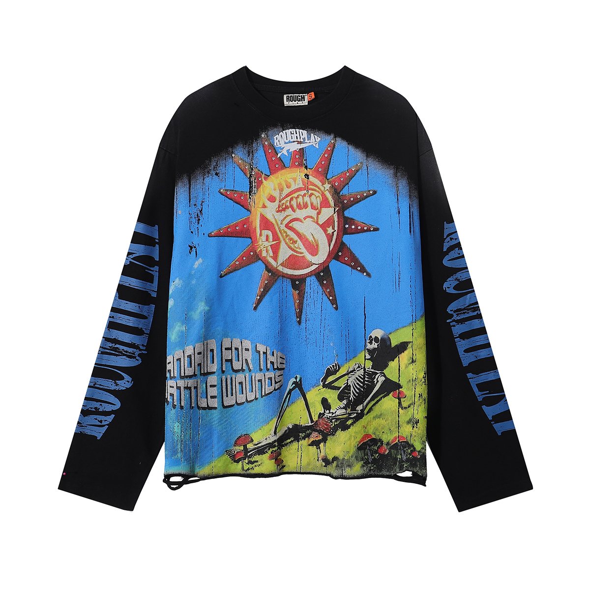 Rough Play SunShower Rhinestone Long-Sleeve T-Shirt ¡ª front