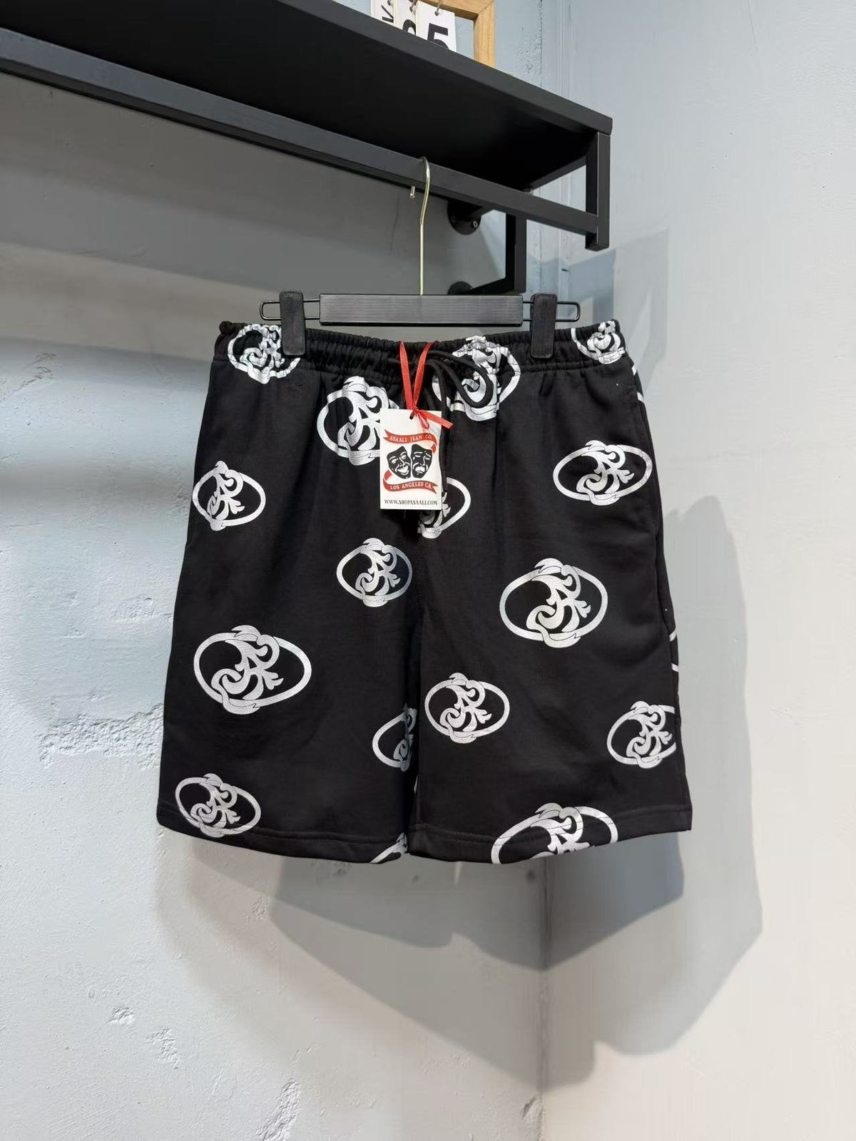 ASAALL Graphic Print Shorts - Black ¡ª hero