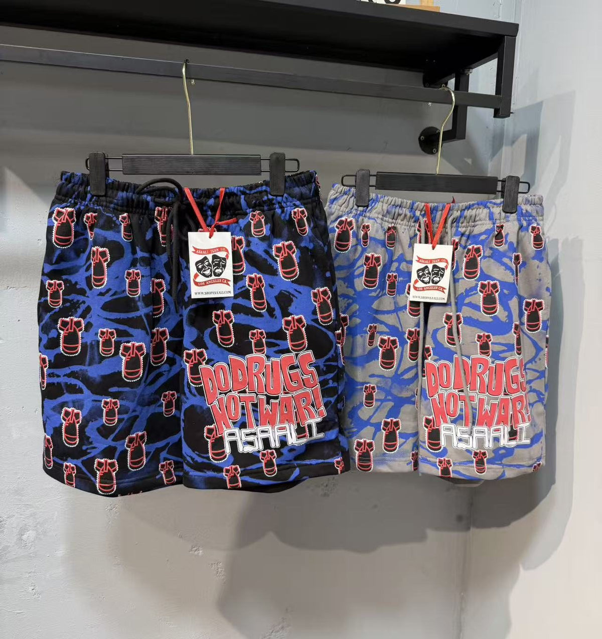 ASAALL All-Over Graphic Elastic Waist Shorts ¡ª comparison