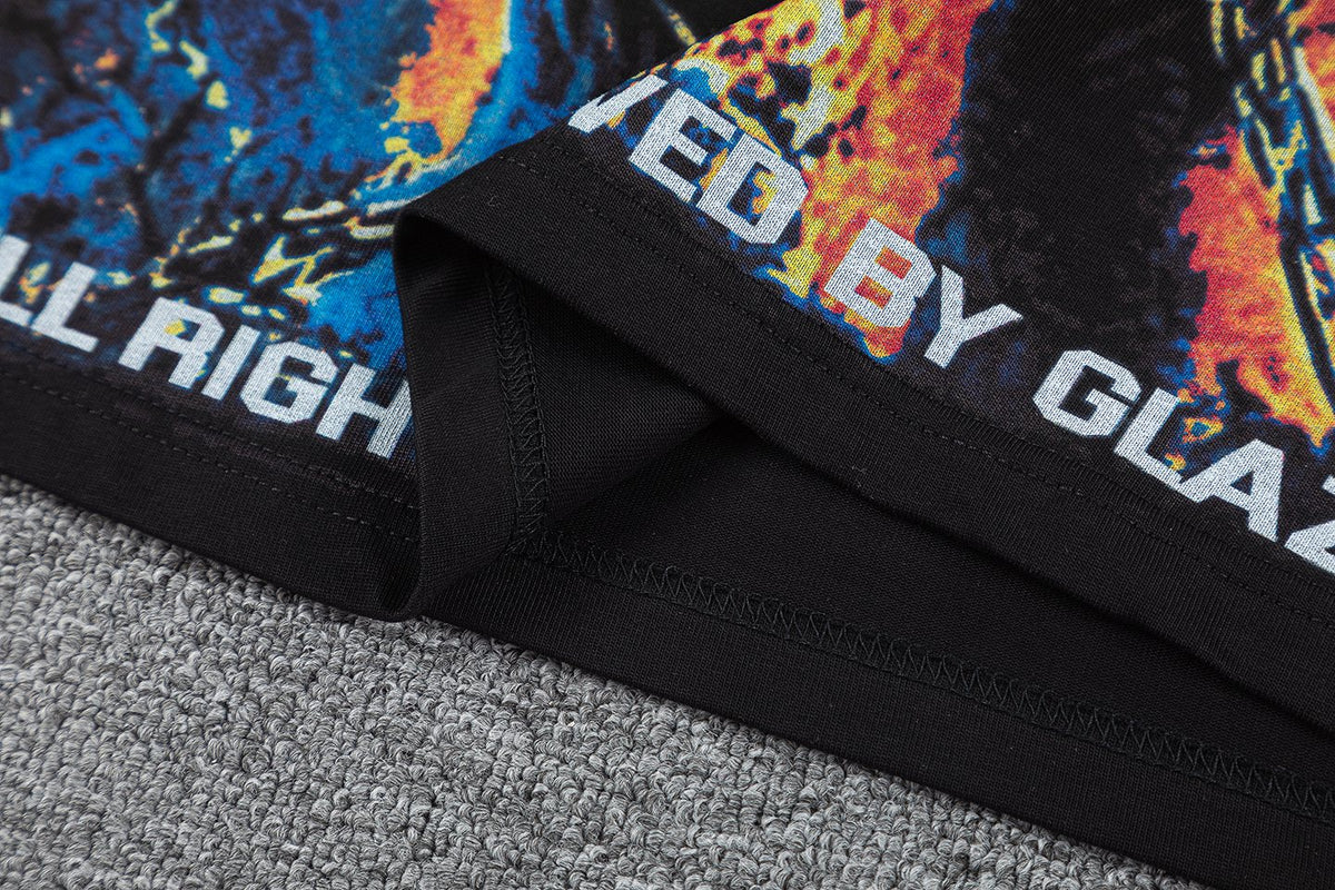 GLAZAGOD Hell on Earth Graphic T-Shirt ¡ª detail