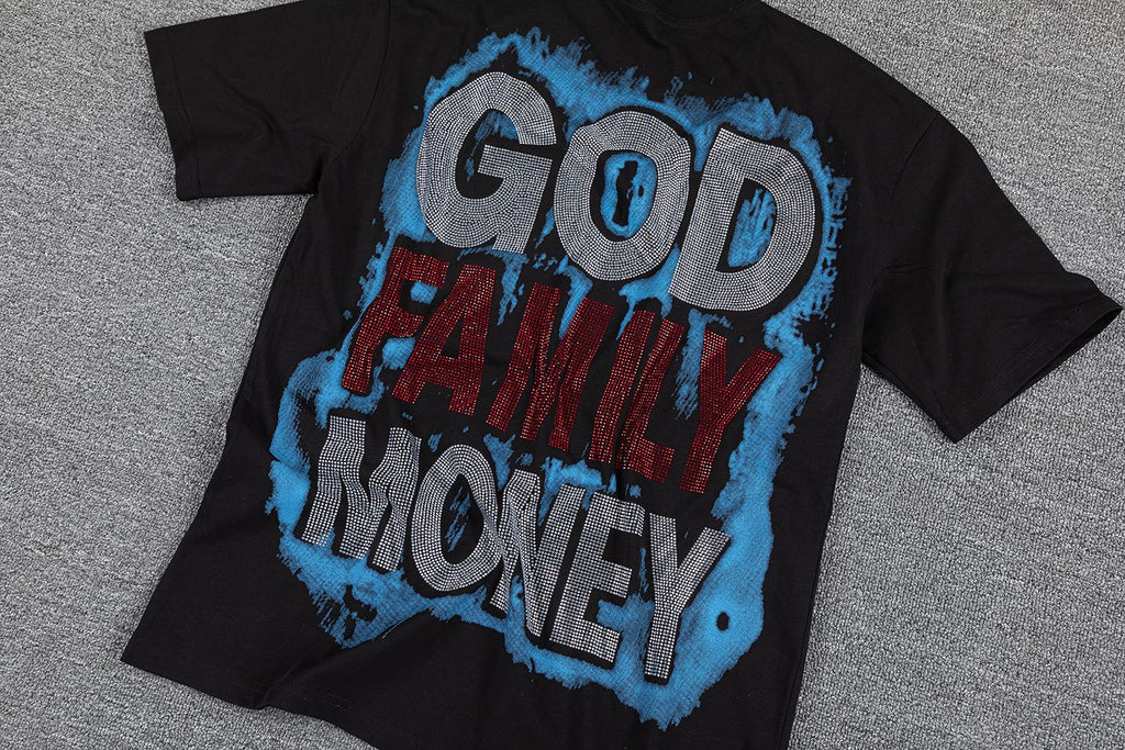 Alfonseca God Family Money Graphic T-Shirt ¡ª detail