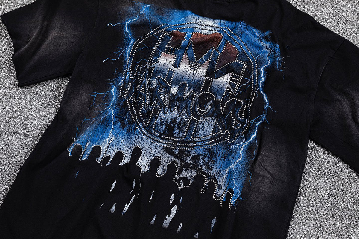 HARMONY Black Front & Back Graphic T-Shirt ¡ª detail