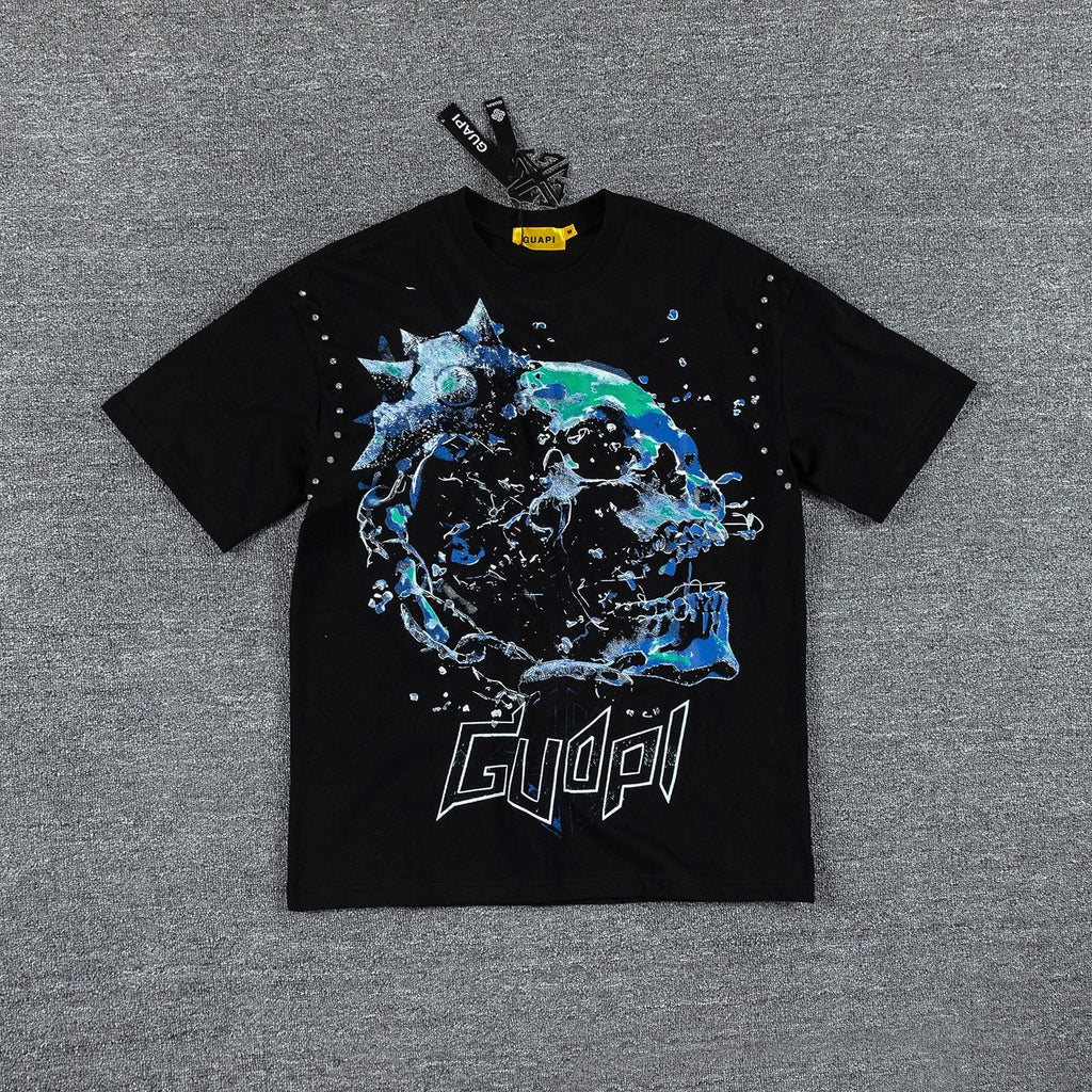 GUAPI Skull Chain Graphic T-Shirt ¡ª front