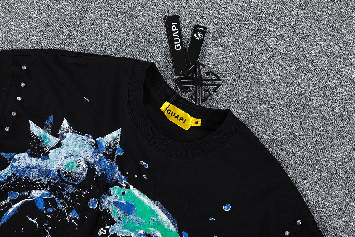 GUAPI Skull Chain Graphic T-Shirt ¡ª detail