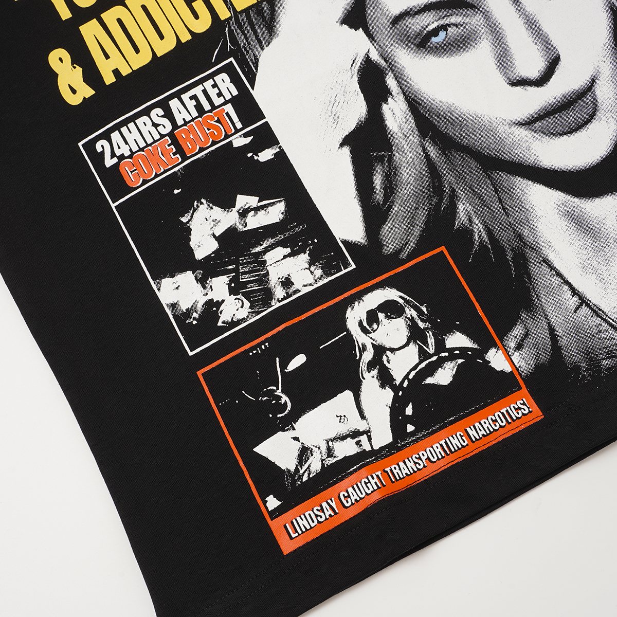 ASAALL Young Rich Addicted Portrait Graphic T-Shirt ¡ª detail