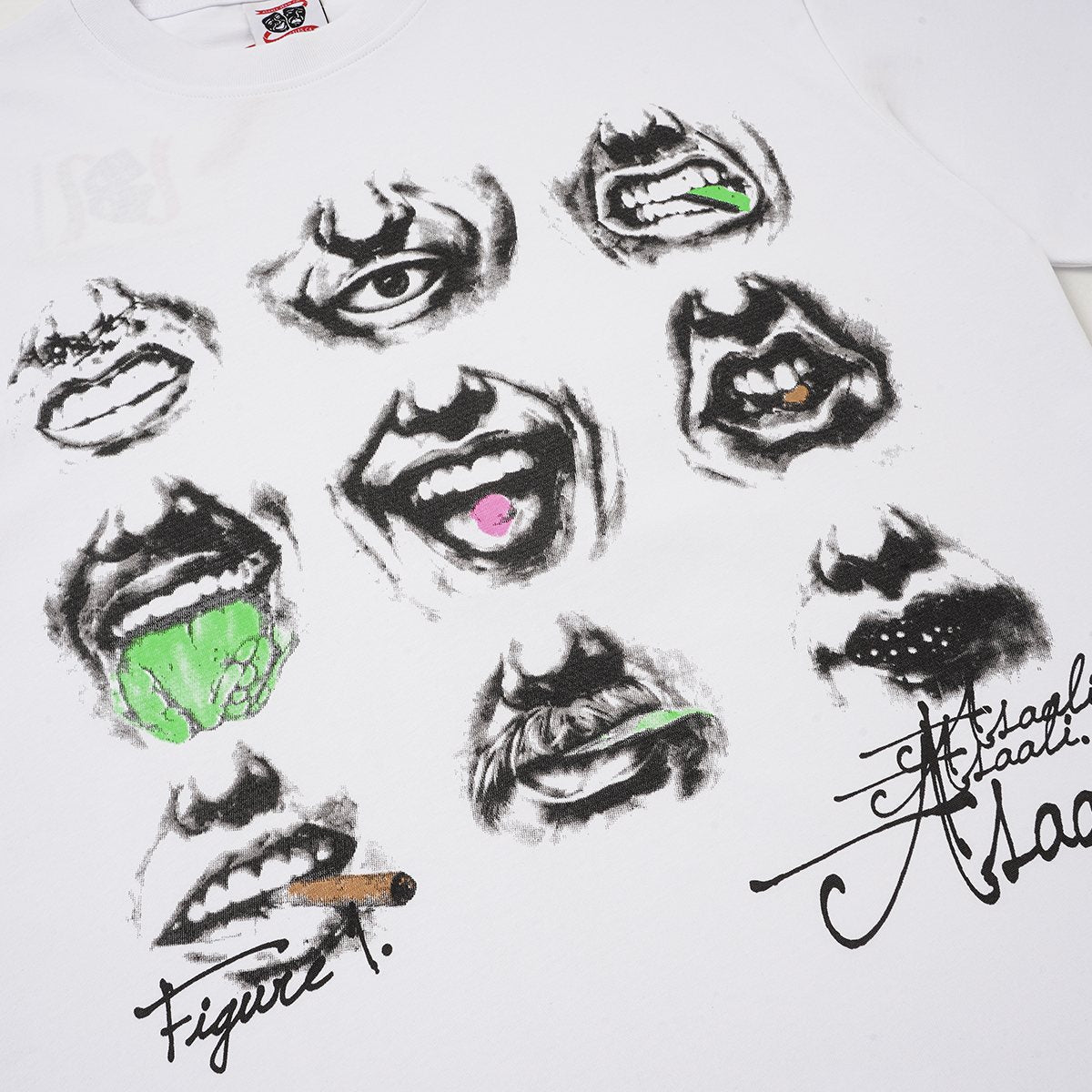 ASAALL Eye & Mouth Graphic Short-Sleeve T-Shirt ¡ª detail