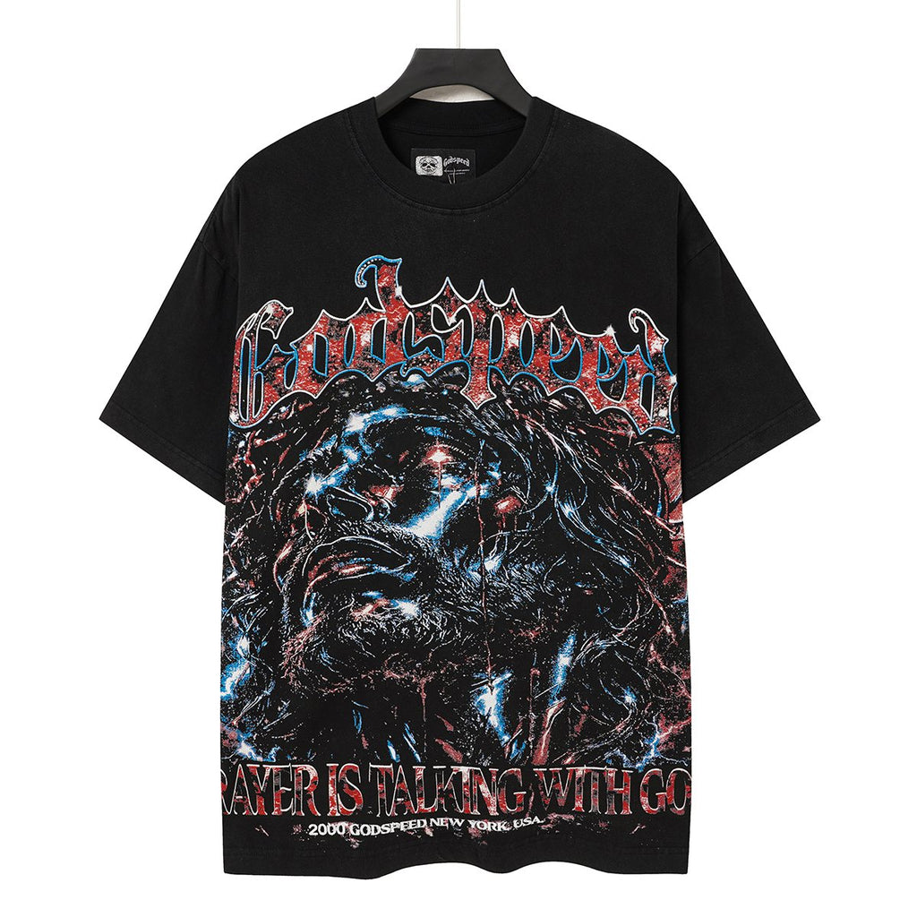 Godspeed Washed Black 2000 New York Graphic T-Shirt ¡ª hero