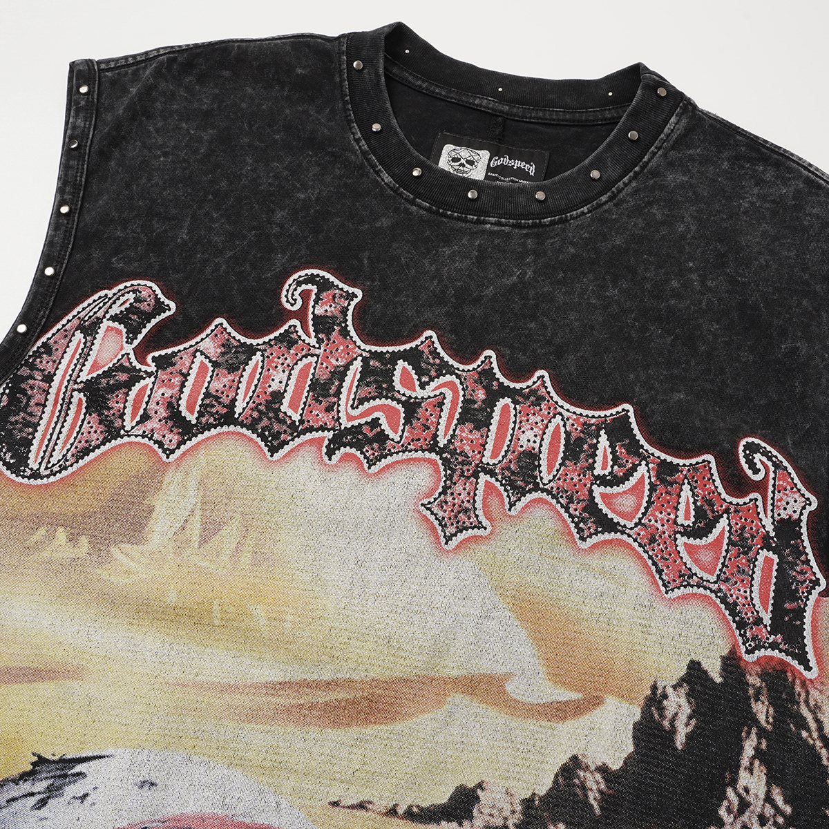 Godspeed Desert Skull Sleeveless T-Shirt ¡ª detail