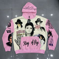 VARE ALL DAY King of Pop Graphic Zip Hoodie ¡ª hero