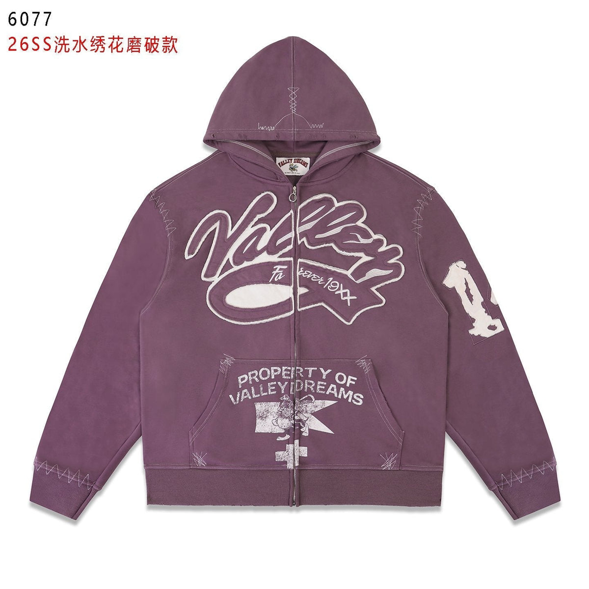 Valley Dreams Washed Full-Zip Graphic Hoodie ¡ª hero