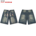 Valley Dreams Plaid Appliqu¨¦ Rhinestone Denim Shorts ¡ª hero