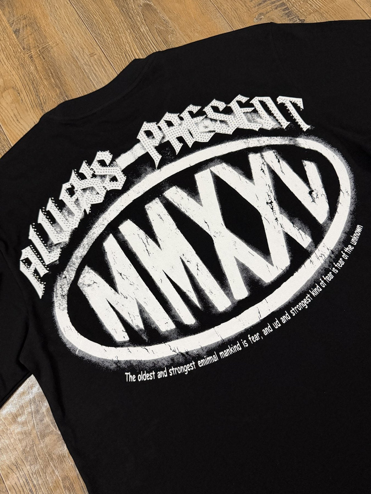 ALWAYS-PRESENT Champion Rhinestone Graphic Short-Sleeve T-Shirt ¡ª detail