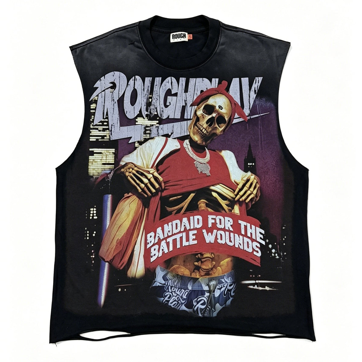Rough Play Champion Graphic Sleeveless T-Shirt ¡ª front