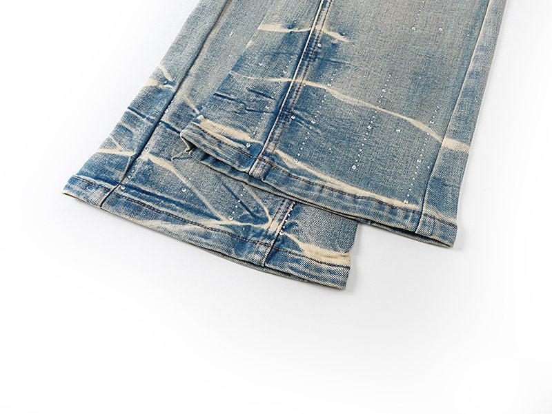 VALABASAS Light Blue Embellished Flare Jeans ¡ª detail