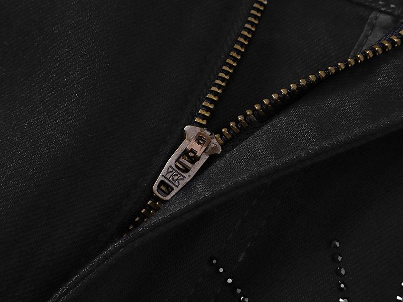 VALABASAS Black Starburst Embellished Jeans ¡ª detail