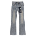 VALABASAS Light Blue Rhinestone Flared Jeans ¡ª hero